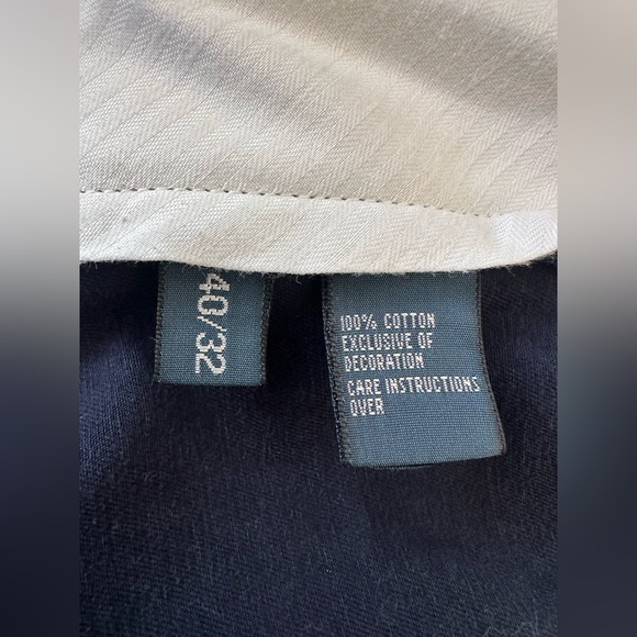 Vintage Polo Ralph Lauren Preston Pants Mens Wide Leg Blue Sz 40x 32 Pony 90’s - Picture 5 of 11